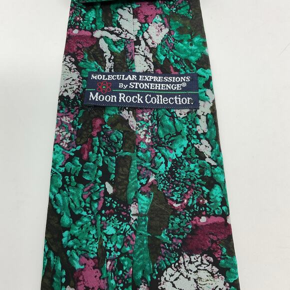100% Silk Tie Stonehenge Molecular Expressions Moon Rock Collection Apollo 15 - Picture 3 of 6